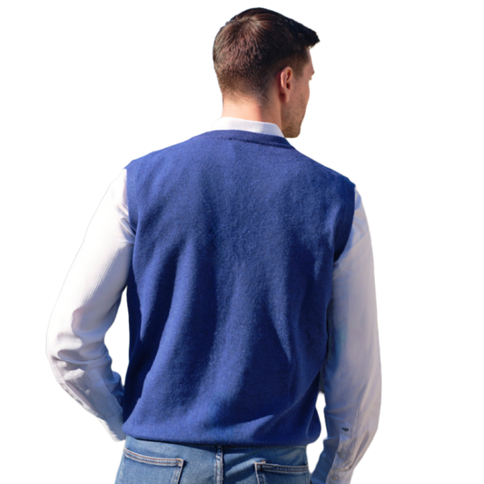 Gilet Uomo Puro Cashmere scollo a V-1