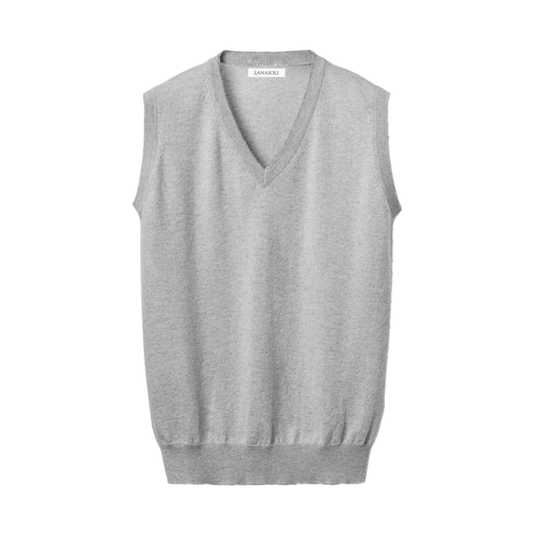 Gilet en pur cachemire pour homme, col en V