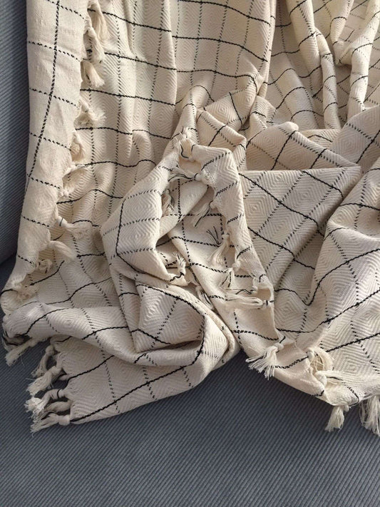 Göreme Artisanal Cotton Blanket Handwoven