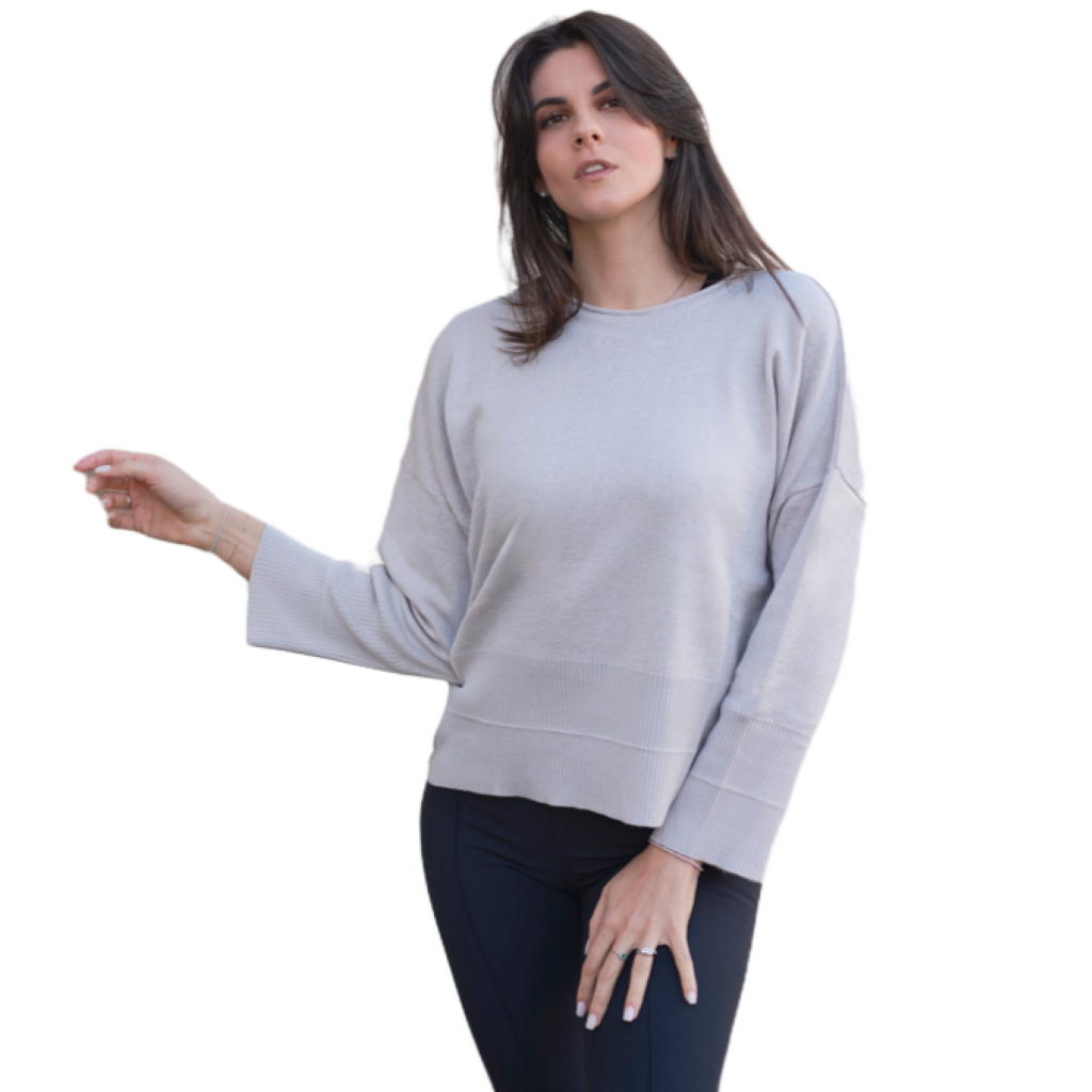 Maglia Donna Over Girocollo Lana Merino Extrafine-1
