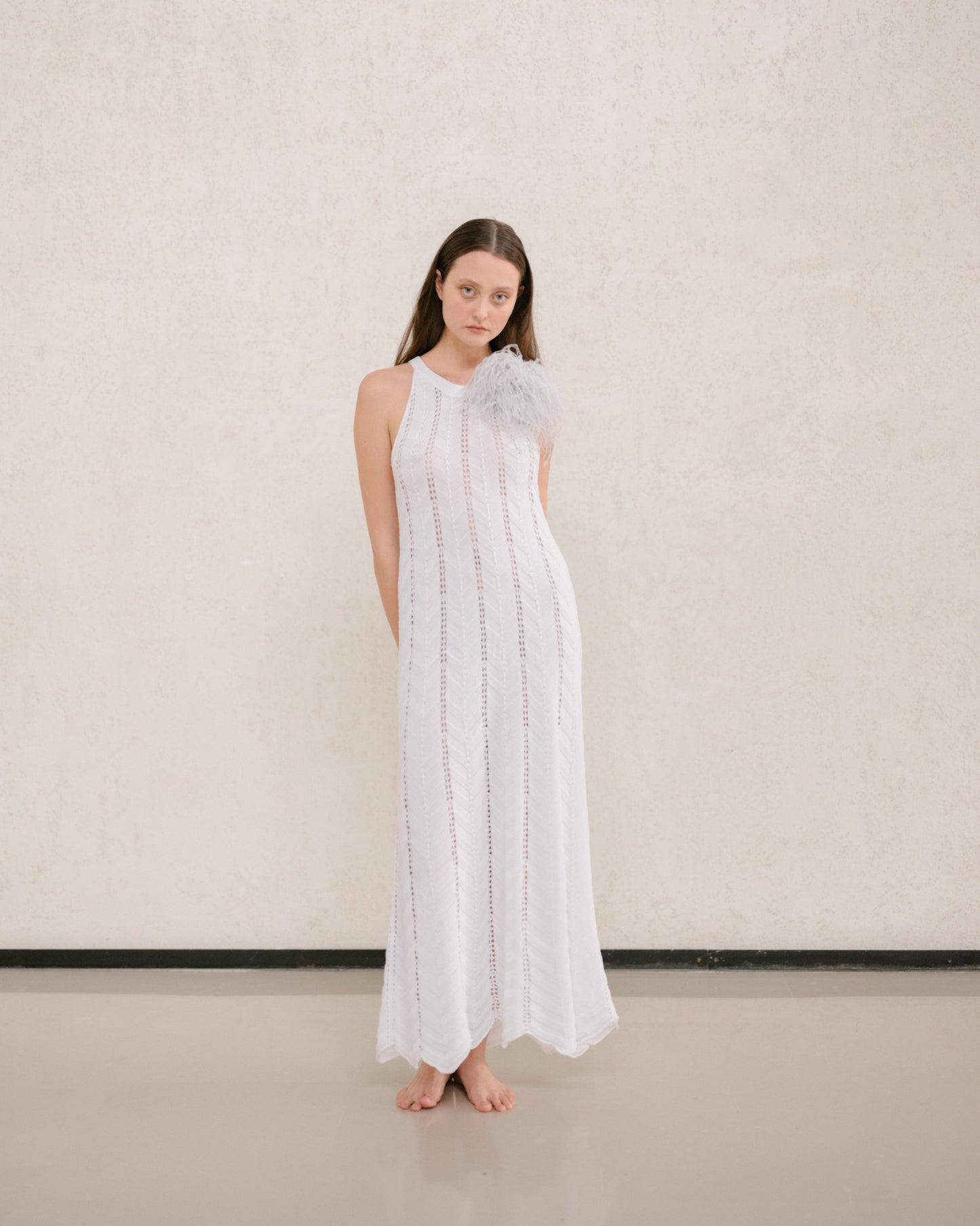 Fine Cotton Dress with Zig Zag Crochet-6