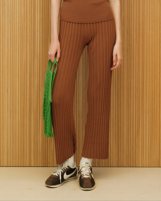Pantalon plissé en coton fin, maille 3D, coton certifié OEKO-TEX