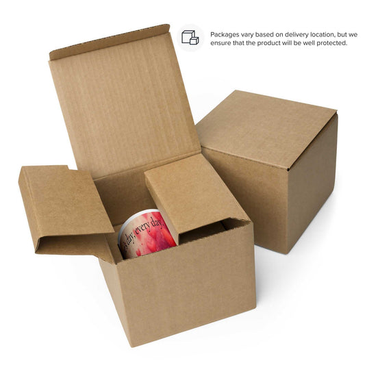 Valentine's Day Drinkware - Valentine's Day Mug | HenryPawHaven shown in protective cardboard packaging, ensuring safe delivery for romantic gifting.