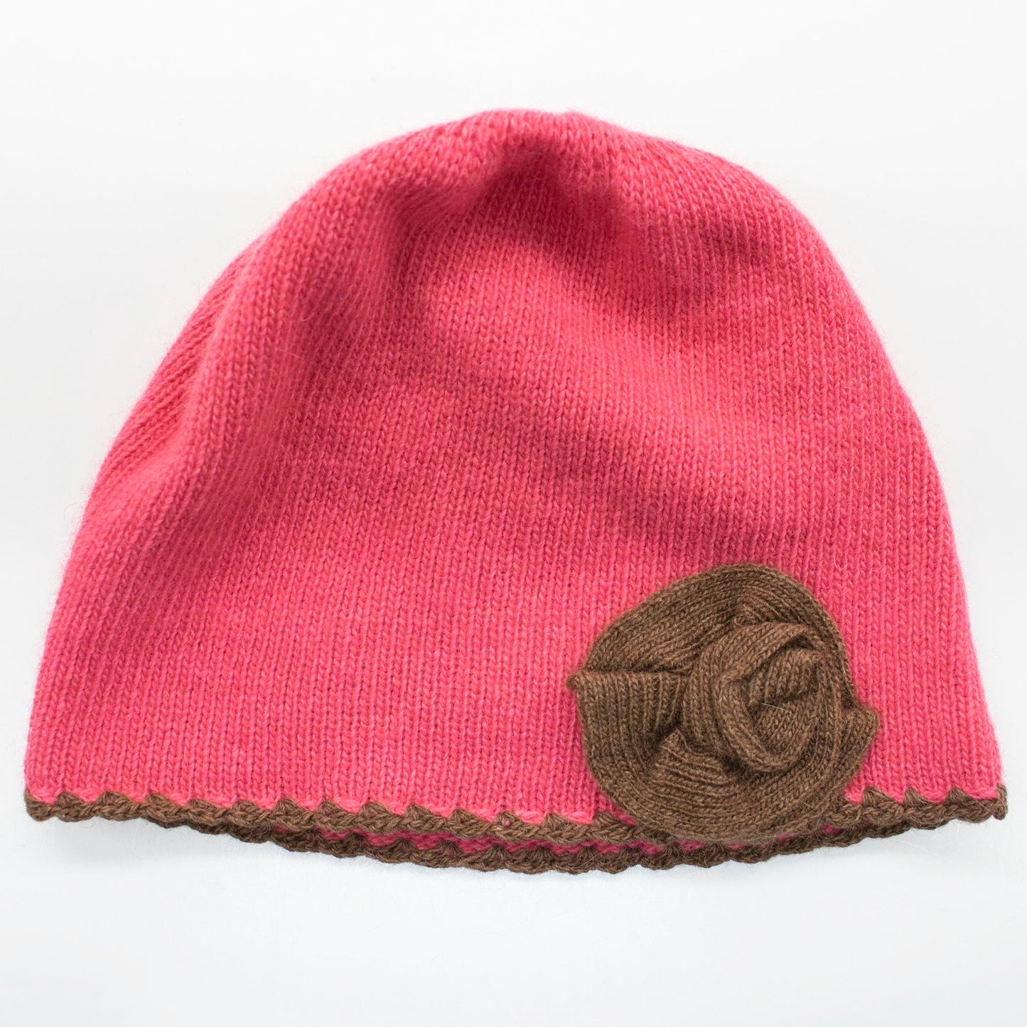 Portolano Kids Cashmere Blend Hat with Contrast Flower