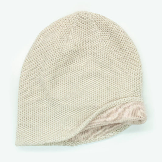 Portolano Women's Cashmere Reversible Honeycomb Hat