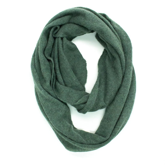 Portolano Women's Cashmere Blend Loop Scarf with Rolled Edges