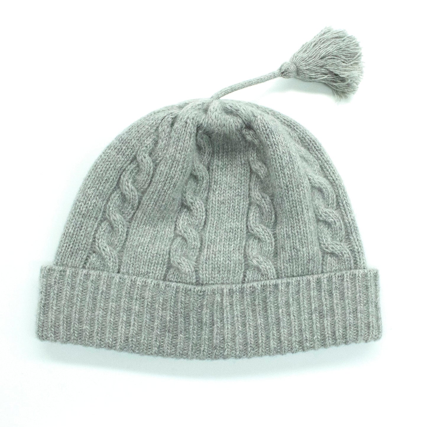 Portolano Baby Cashmere Hat with Cable Knit Design