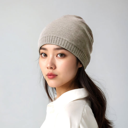 Luxurious Cashmere Slouchy Hat - Stylish Warmth & Comfort