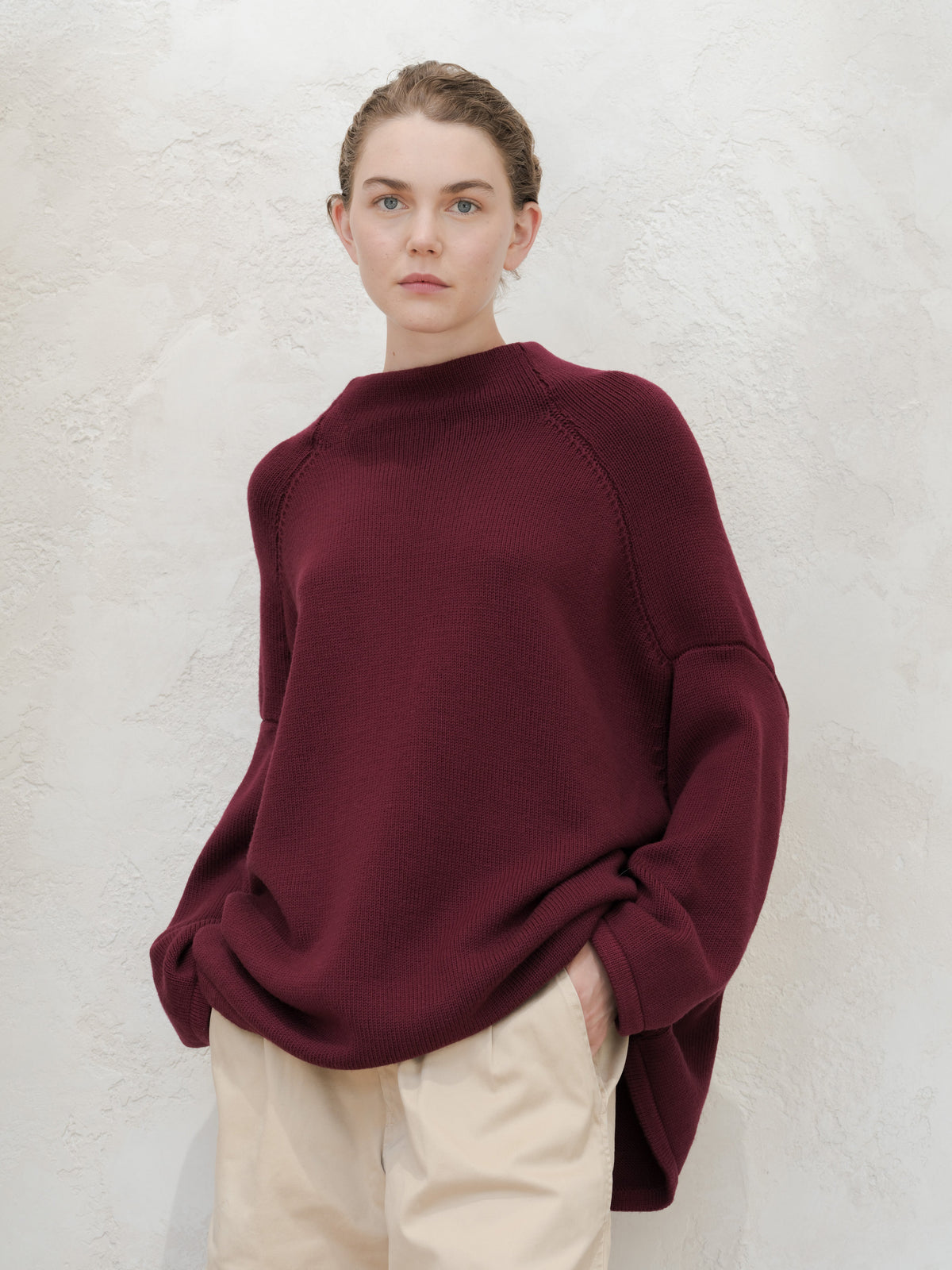 Extra Fine Merino Wool Maxi Volcano Sweater