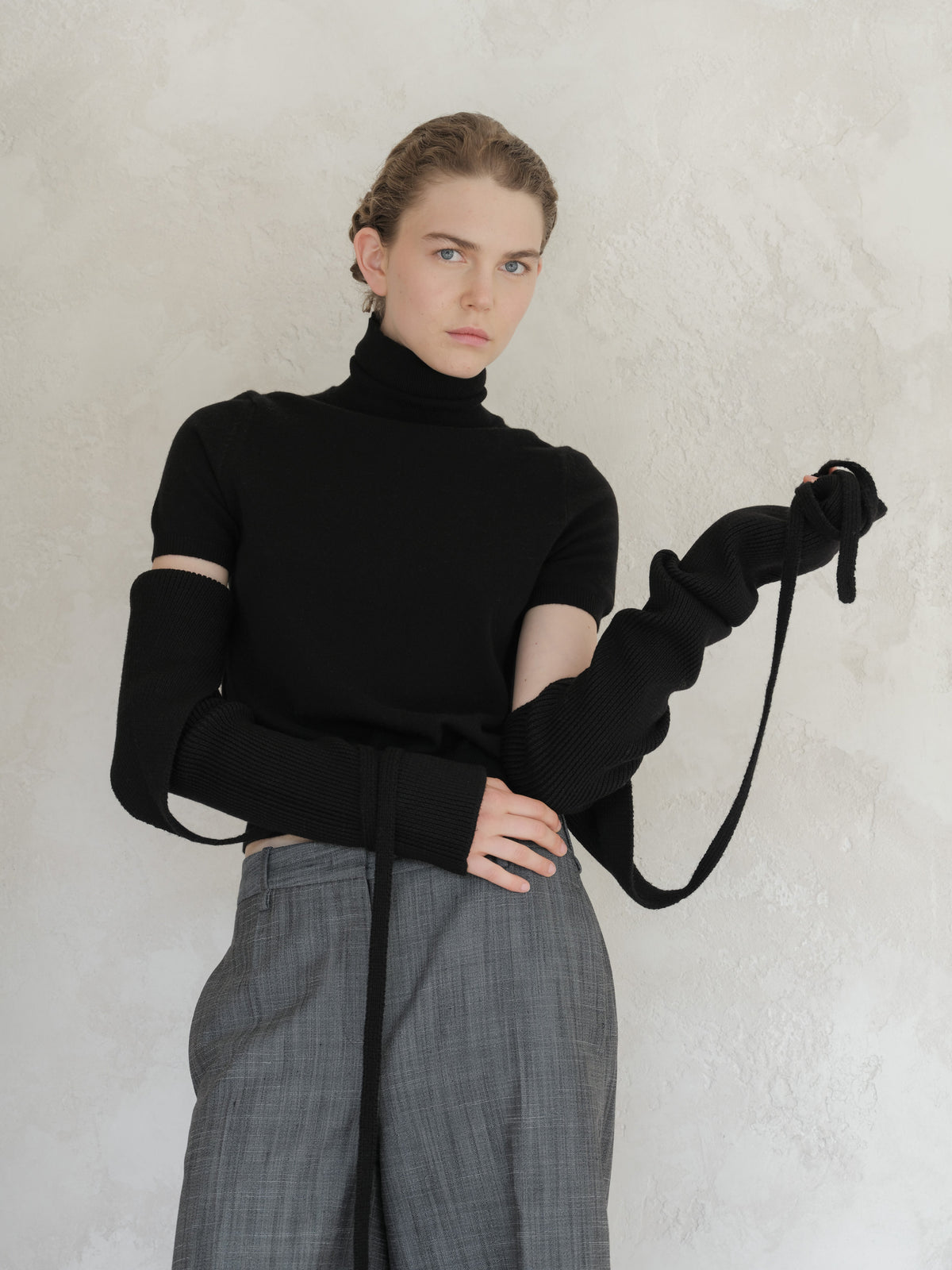 Extra Fine Merino Wool Arm Warmers Italian Knitwear