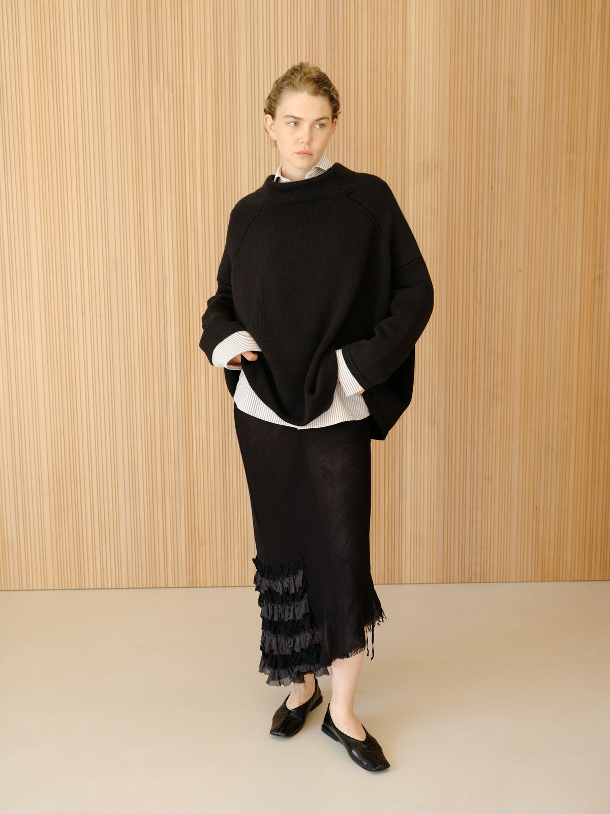 Extra Fine Merino Wool Maxi Volcano Sweater