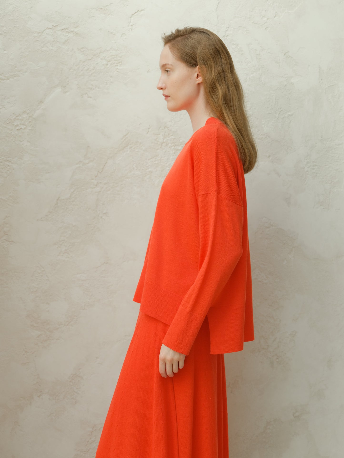 Alma Extra Fine Merino Wool Oversized Crewneck Sweater - Italian Knit