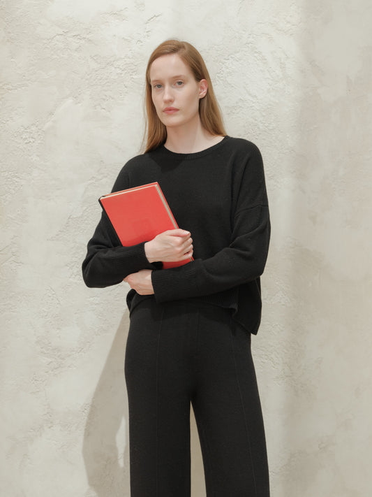 Cashmere Mix Relaxed Crewneck Sweater