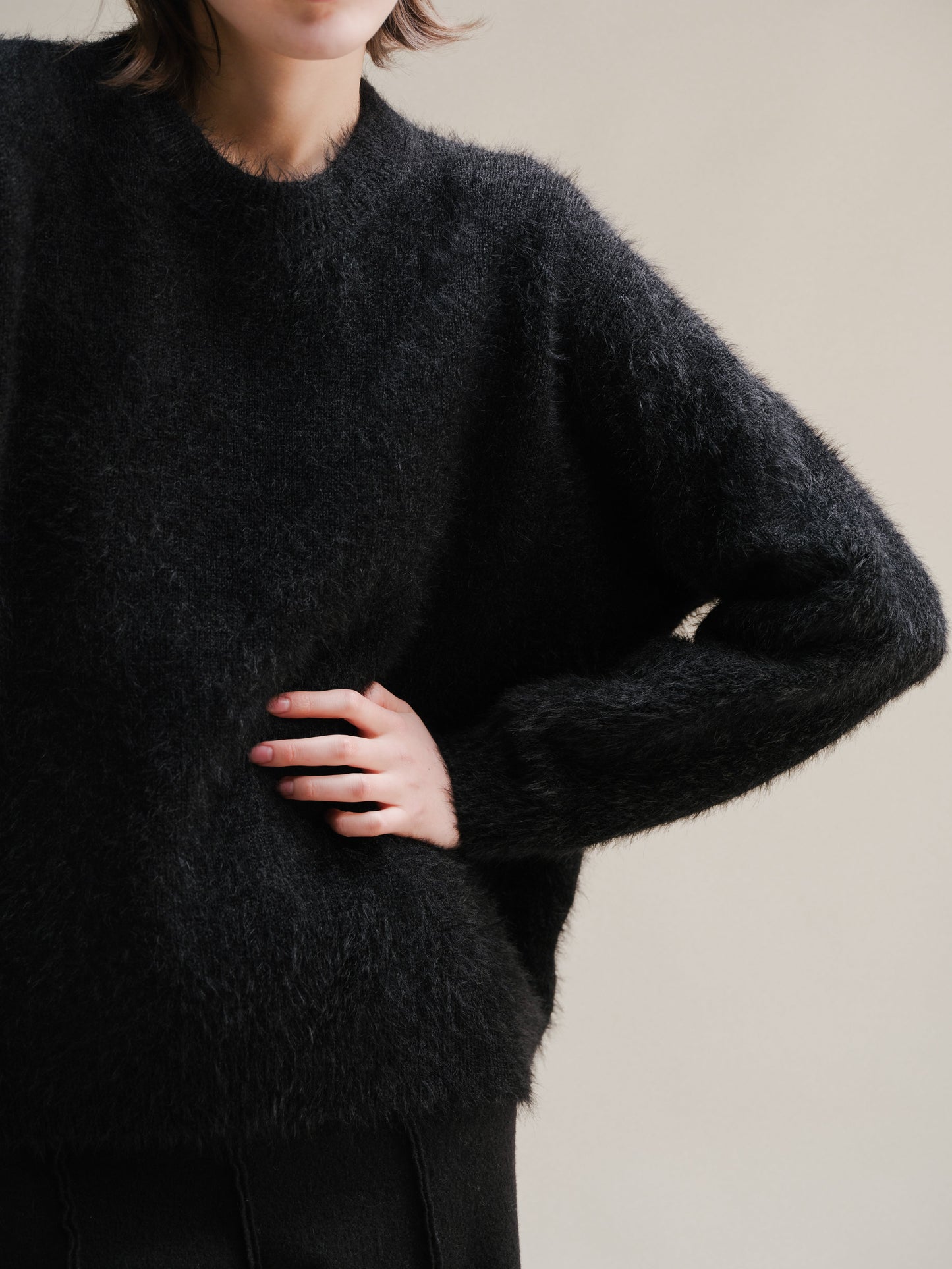 Crewneck in Alpaca Mix-4