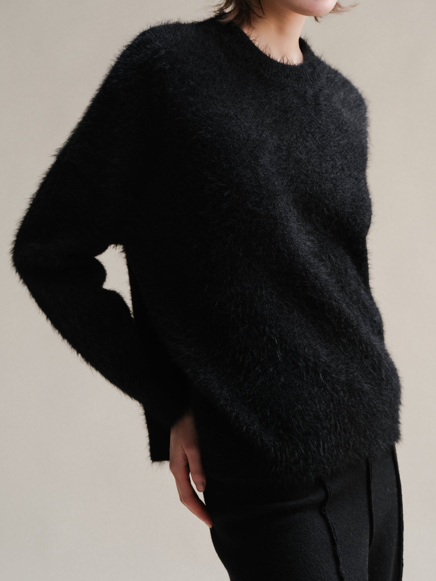 Crewneck in Alpaca Mix-2