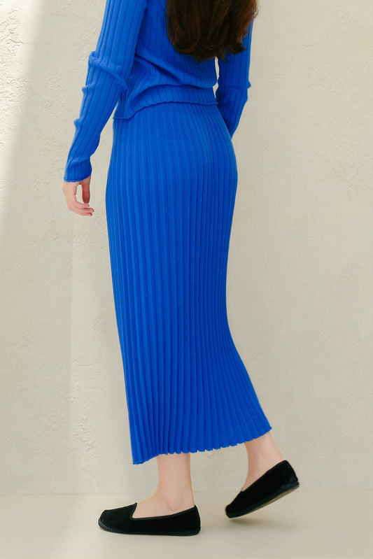 Extra Fine Merino Wool Plissè Skirt - 3D-Knit