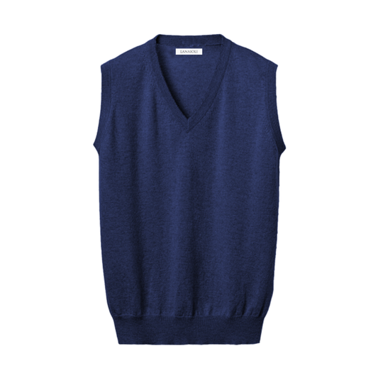 Pure Cashmere V-Neck Vest - Timeless Elegance