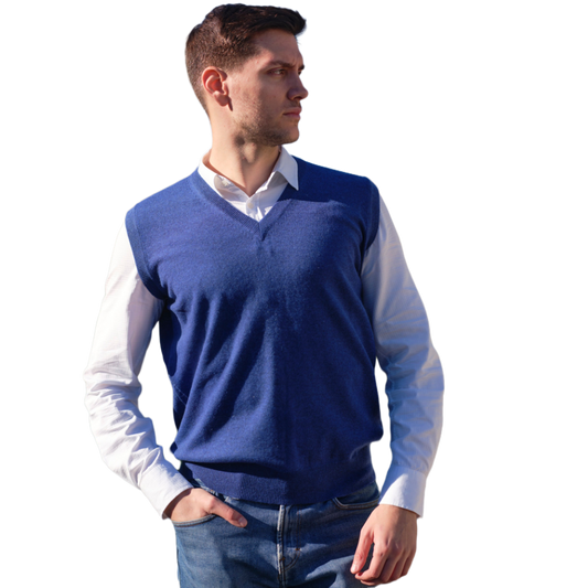 Gilet Uomo Puro Cashmere scollo a V-0