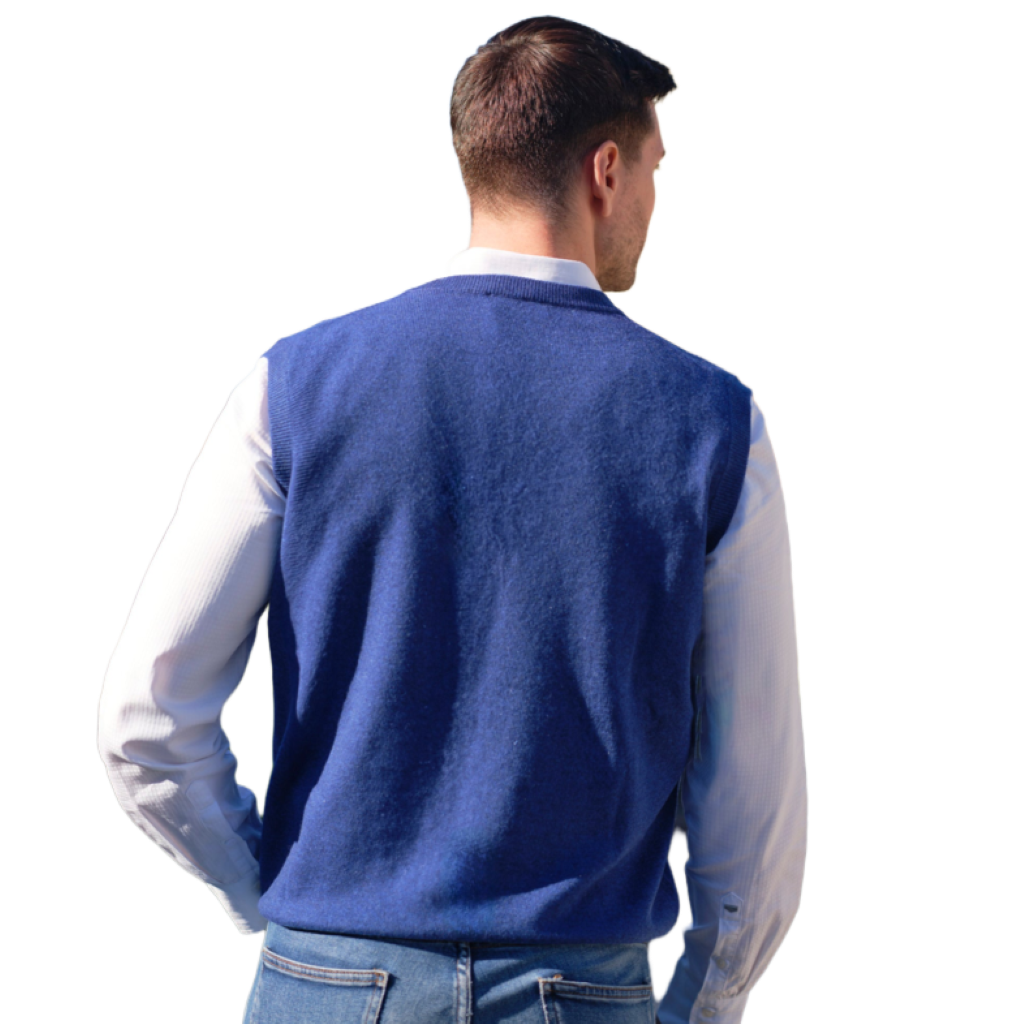 Gilet Uomo Puro Cashmere scollo a V-1