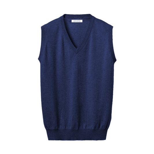 Gilet en pur cachemire pour homme, col en V