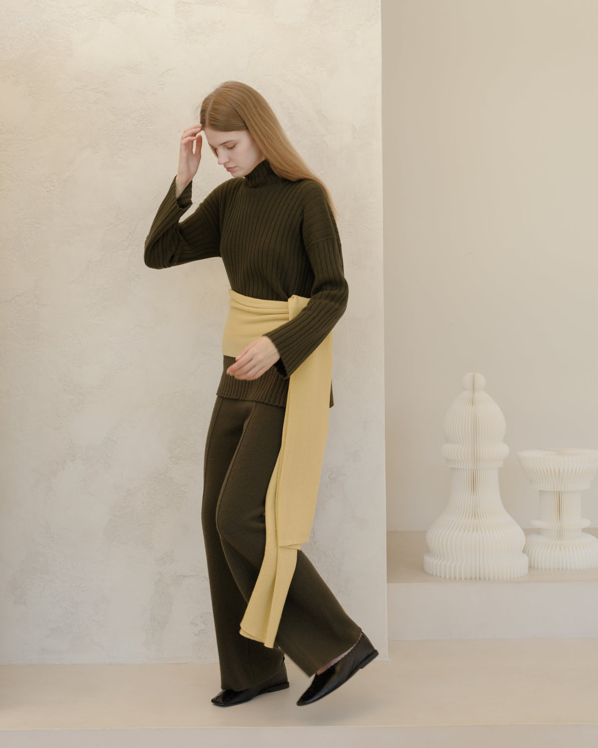 Cashmere Mix Solid Trousers