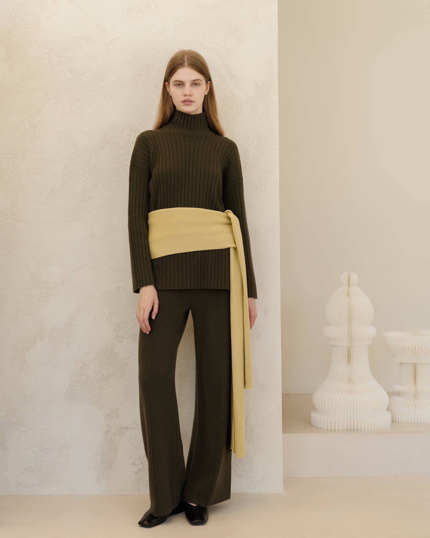 Cashmere Mix Solid Trousers