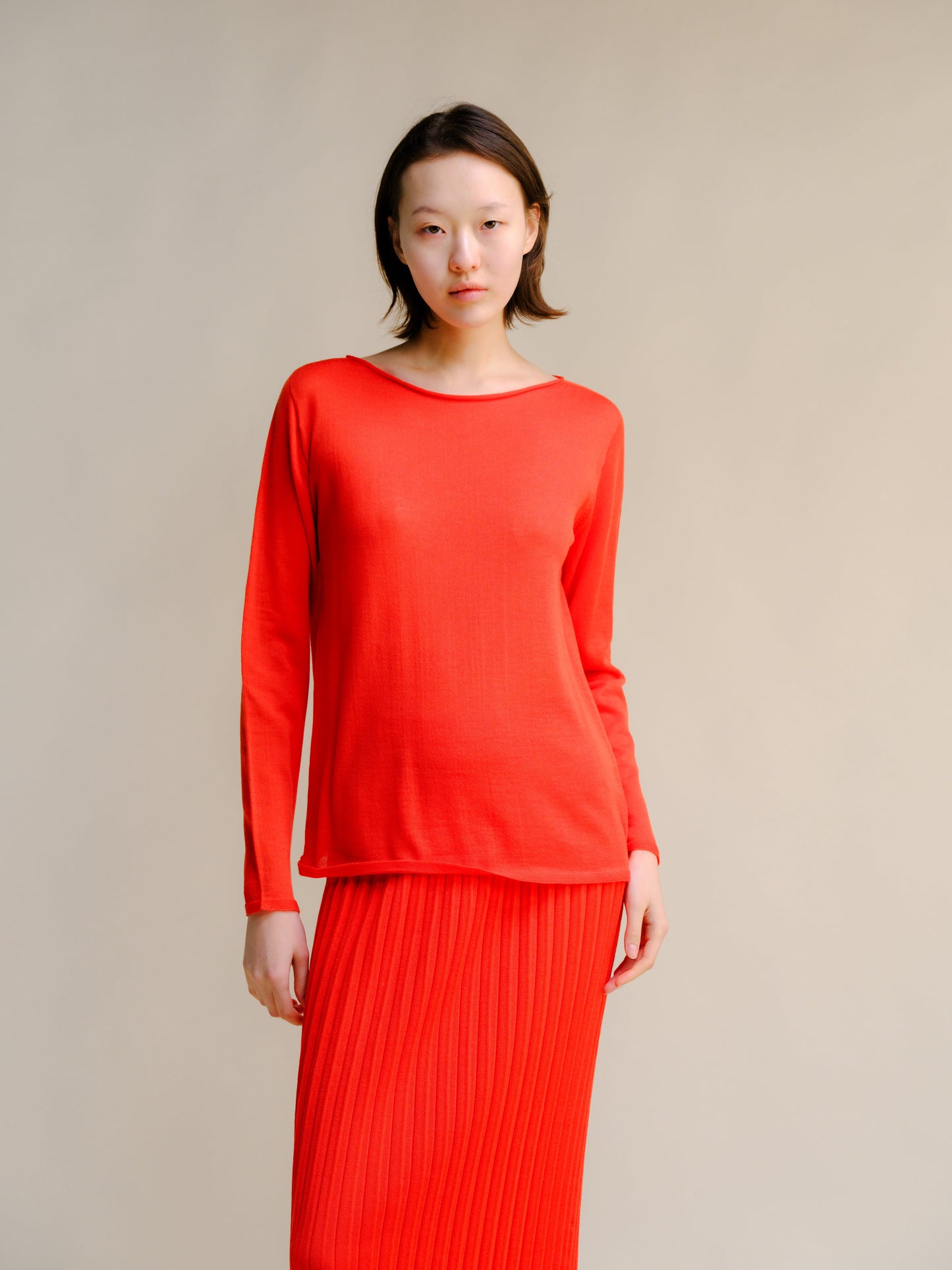 Red Extra Fine Merino Wool Cardigan by HenryPawHaven. Sustainable Italian knitwear crafted from 100% premium merino wool.