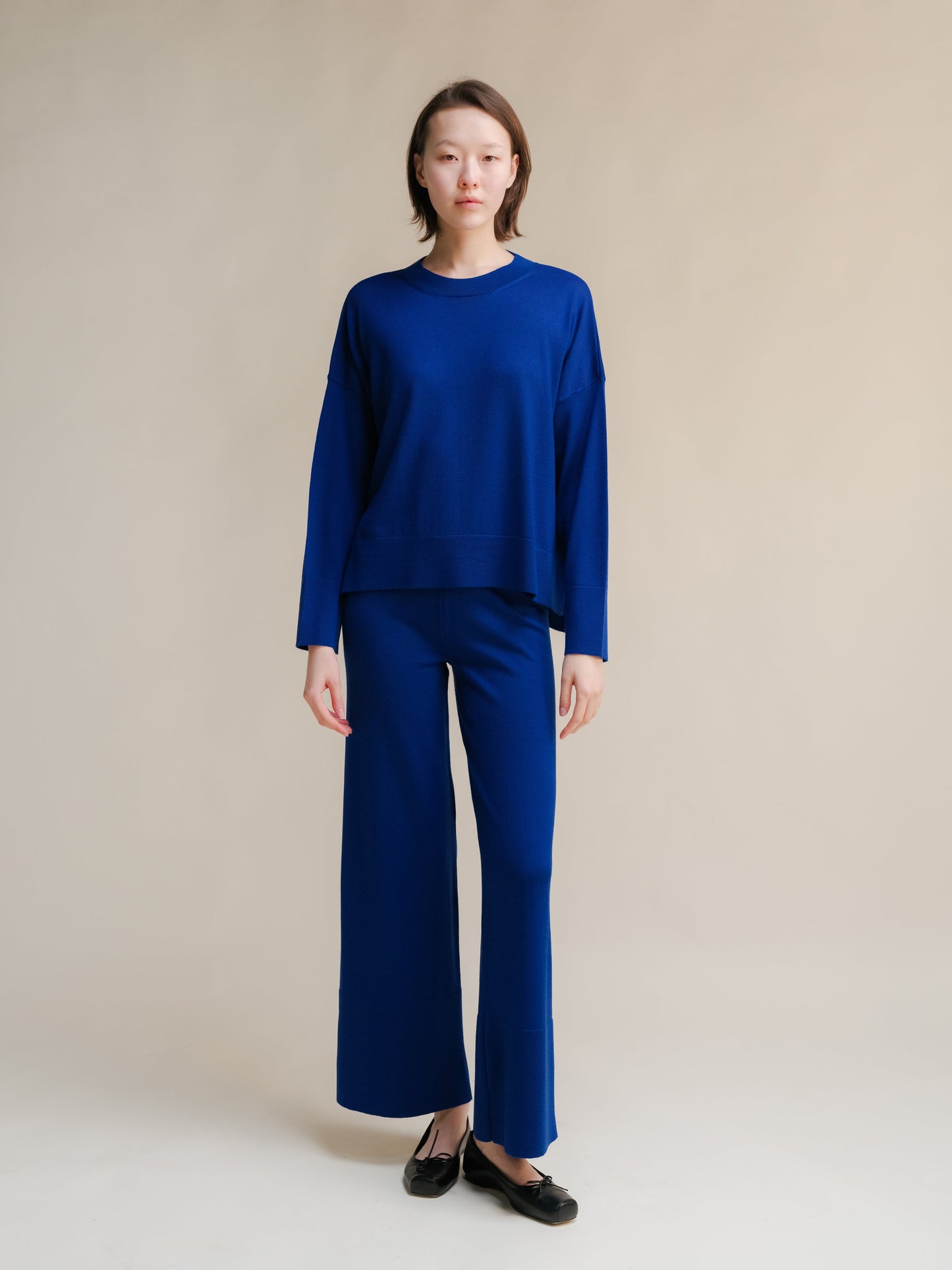 Extra Fine Merino Wool Oversized Crewneck Sweater 