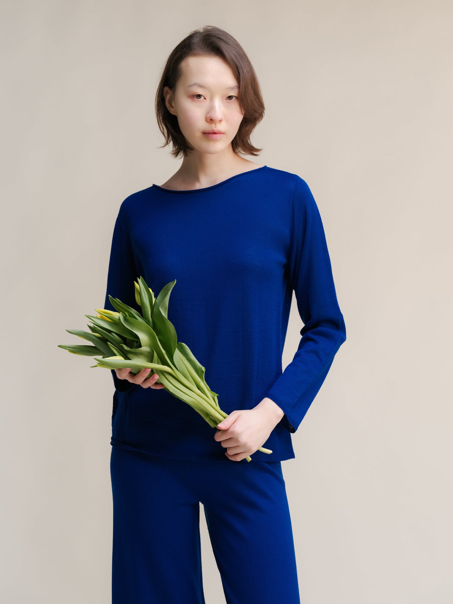 Extra Fine Merino Wool Boatneck Sweater Italian Knitwear