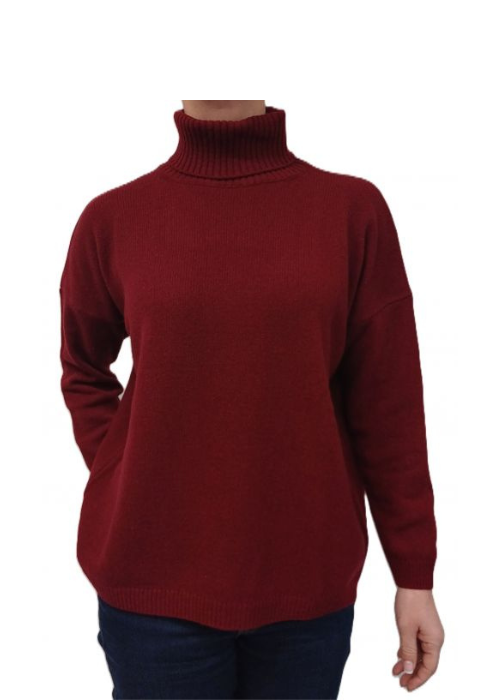 Women's Oversized High Neck Sweater - Regenerated Cashmere