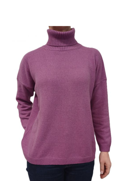 Women's Oversized High Neck Sweater - Regenerated Cashmere