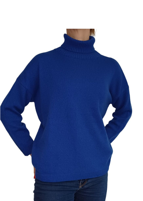 Women's Oversized High Neck Sweater - Regenerated Cashmere