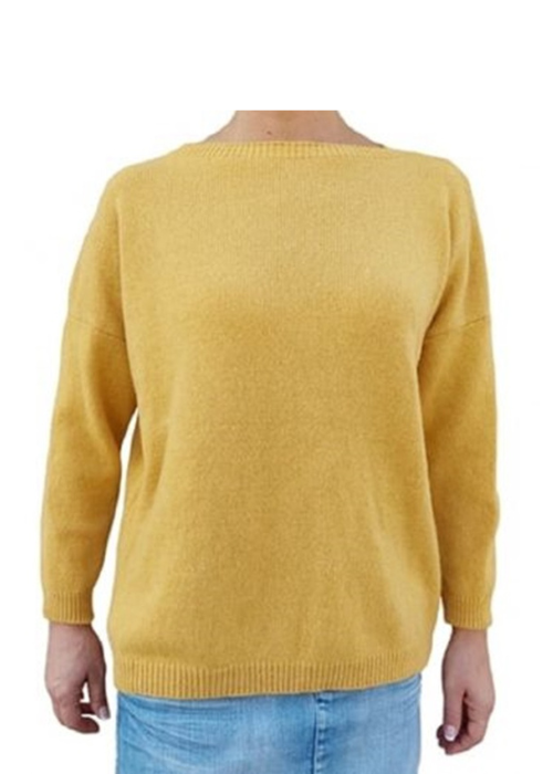 Maglia Donna Over Scollo Barca Cashmere Rigenerato-15