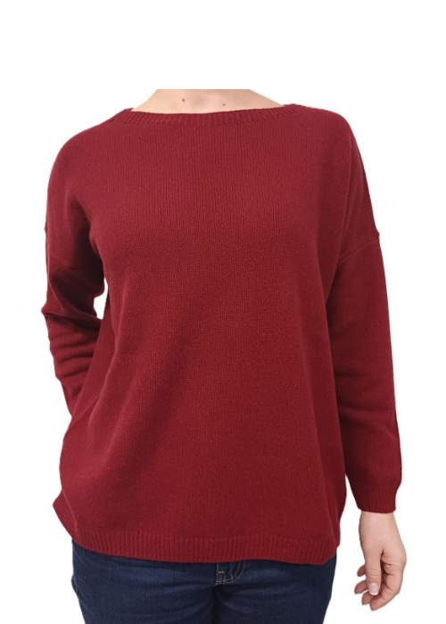 Maglia Donna Over Scollo Barca Cashmere Rigenerato-9
