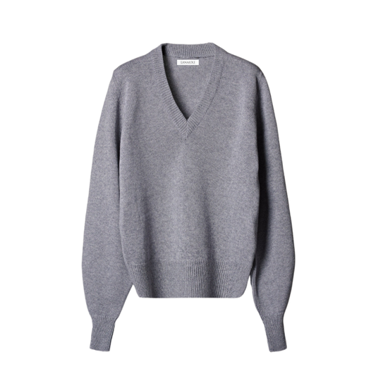 Maglia Donna Scollo a V Misto Cashmere Lana Merino e Seta-1