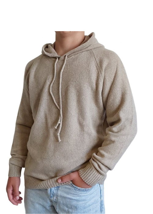 Men's Recycled Cashmere Hooded Sweater