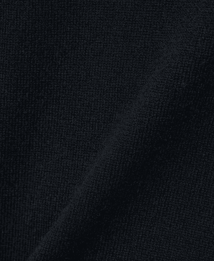 Black Cashmere Mix Triangle Scarf fabric close-up. Classic Italian knitwear with a soft, luxurious texture for versatile use.