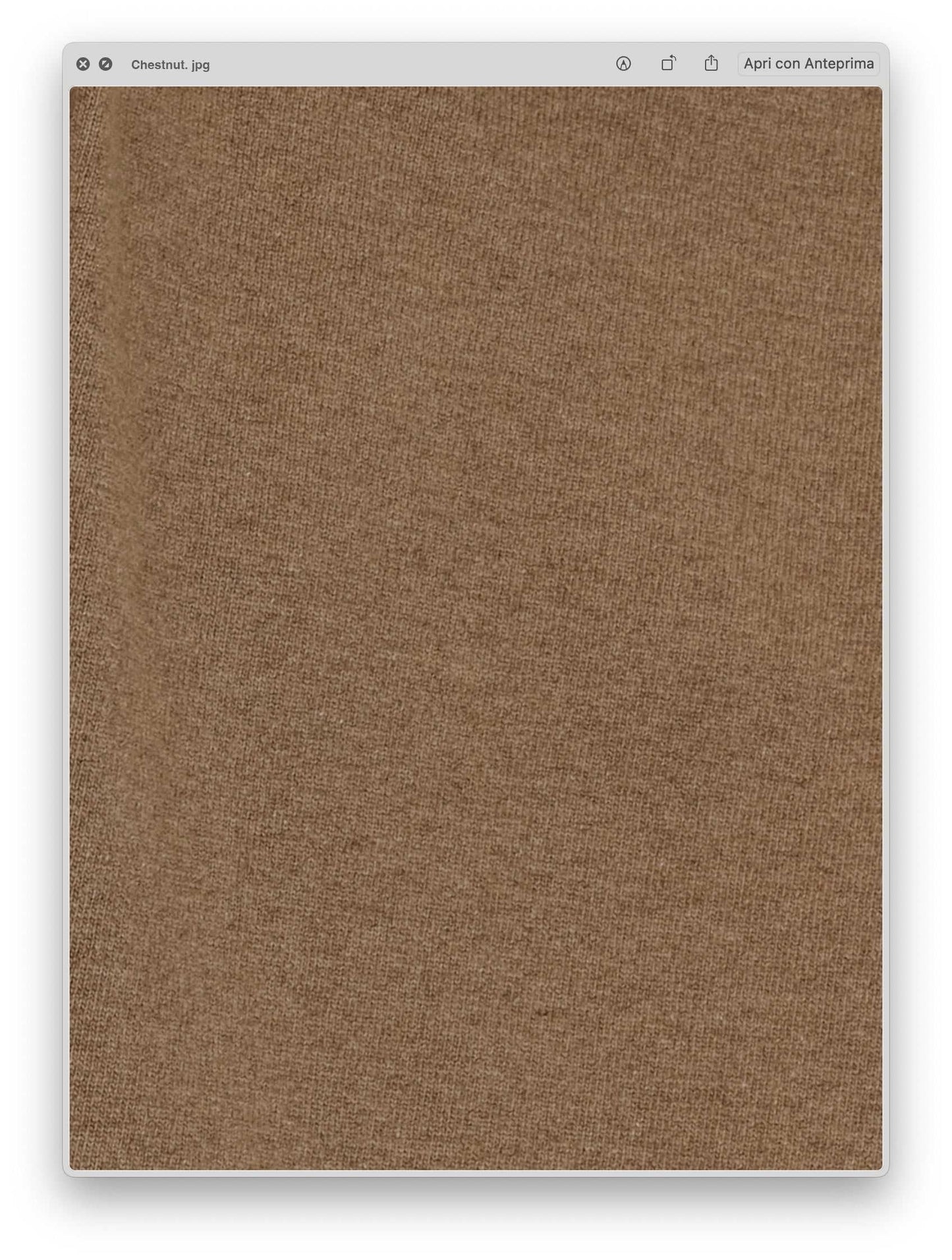 Chestnut brown Cashmere Mix Triangle Scarf fabric detail. Warm-toned Italian knitwear ideal for cozy, stylish accessorizing.