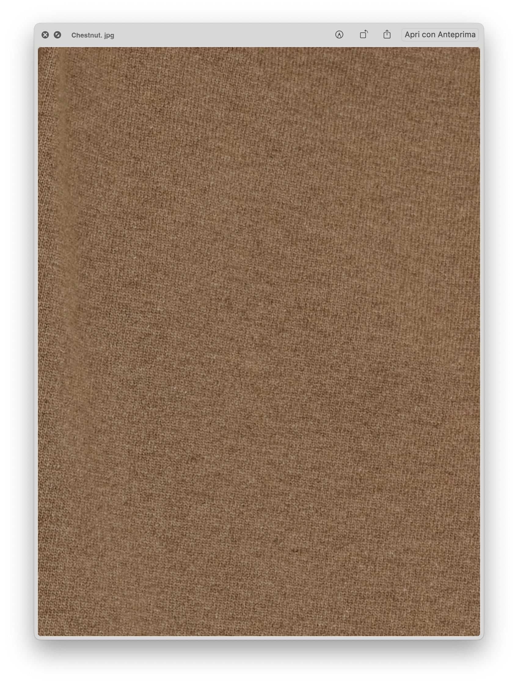 Chestnut brown Cashmere Mix Triangle Scarf fabric detail. Warm-toned Italian knitwear ideal for cozy, stylish accessorizing.