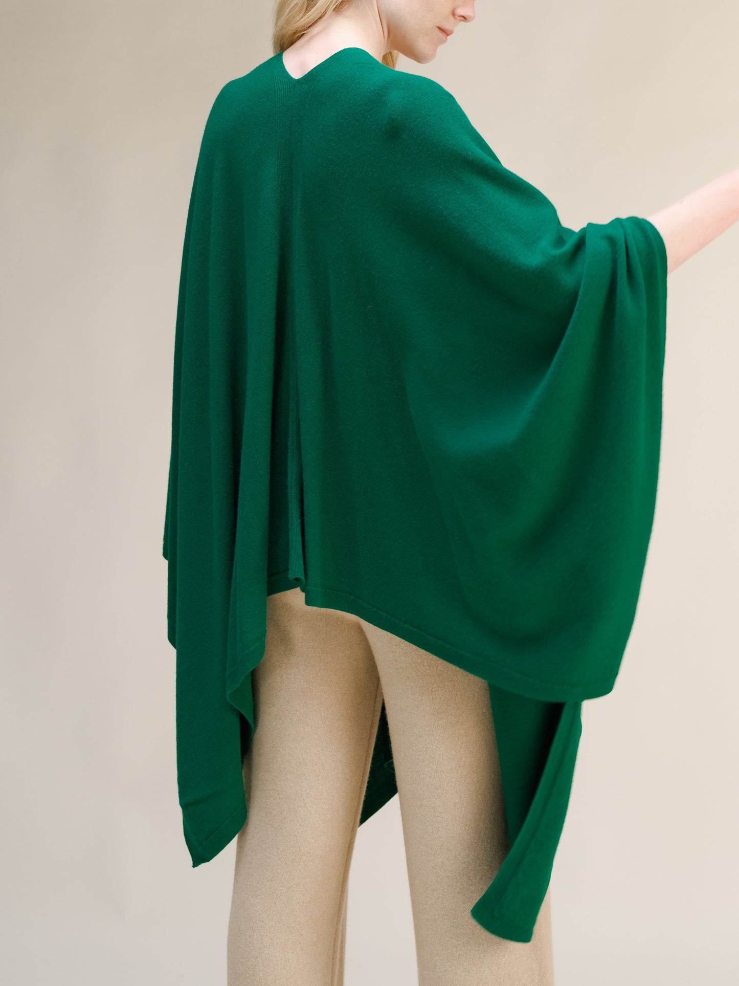 Cashmere Mix Maxi Cape - Italian Knitwear