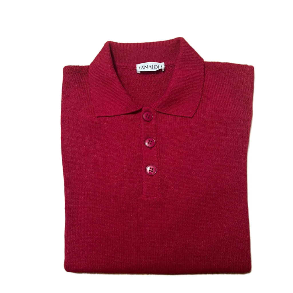 Men's Long-Sleeve Merino Wool Polo