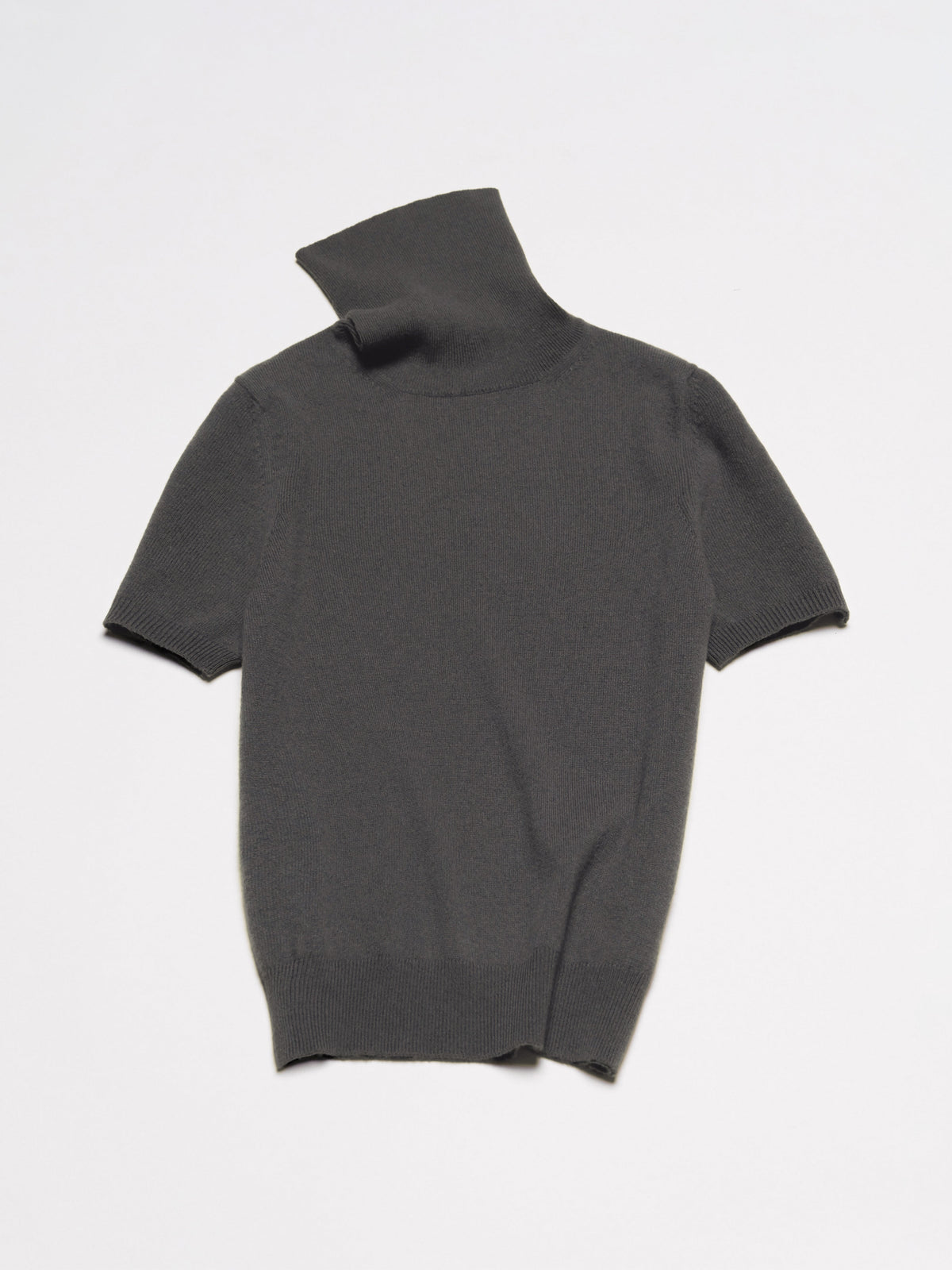 Pure Cashmere Short Sleeve Turtleneck