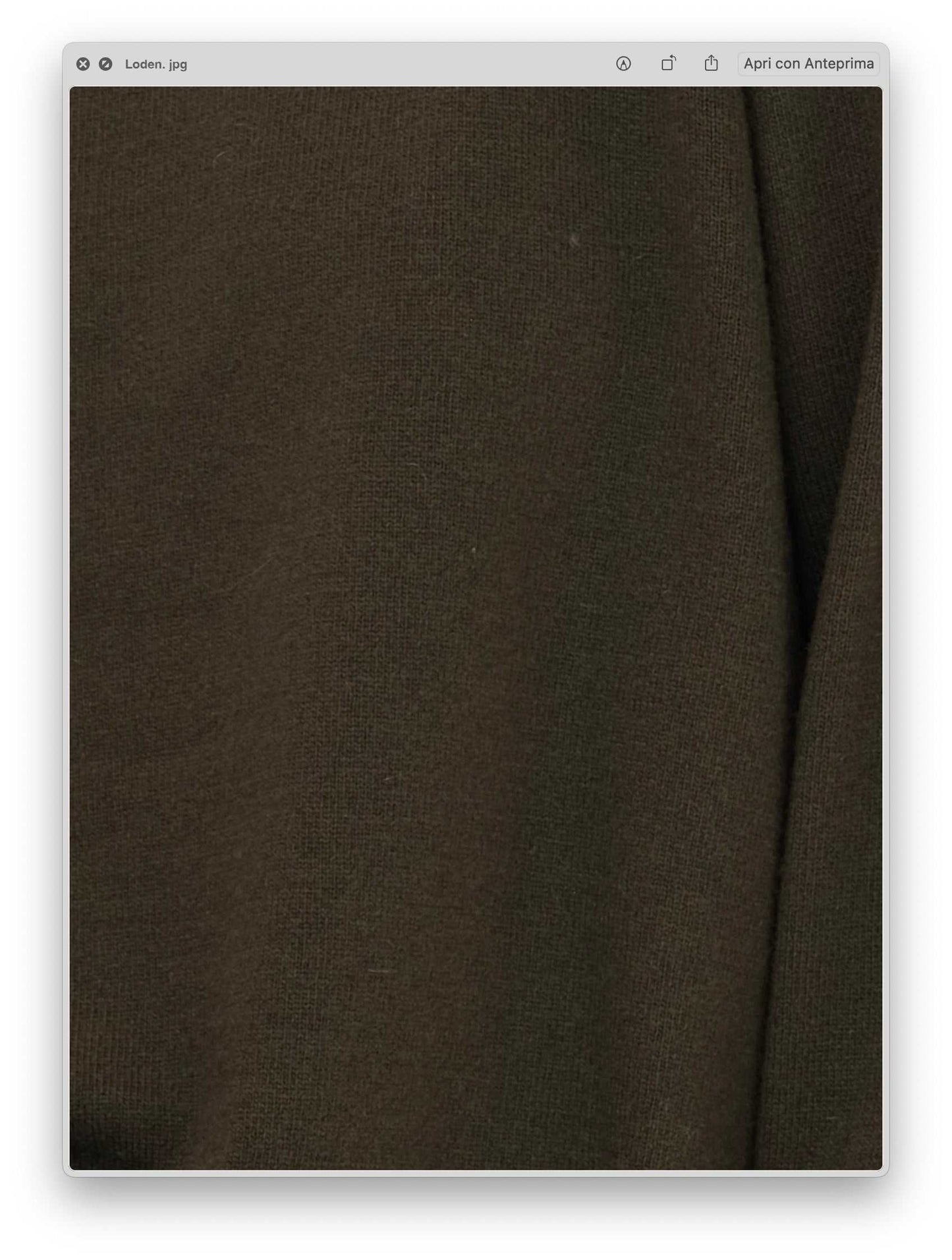 Loden green Cashmere Mix Triangle Scarf fabric detail. Earth-toned Italian knitwear for sustainable, stylish layering.