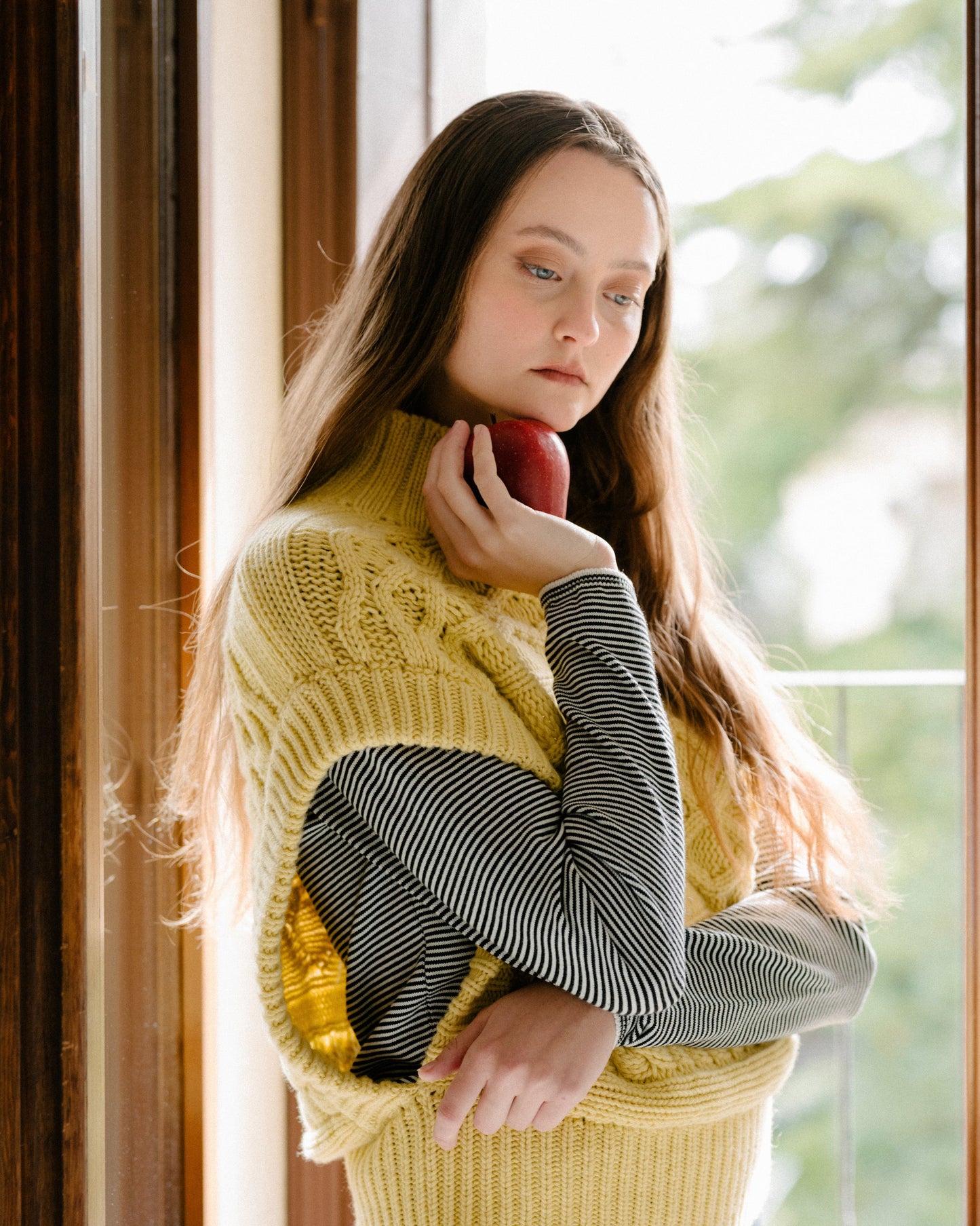Pima Cotton Striped Crewneck-2
