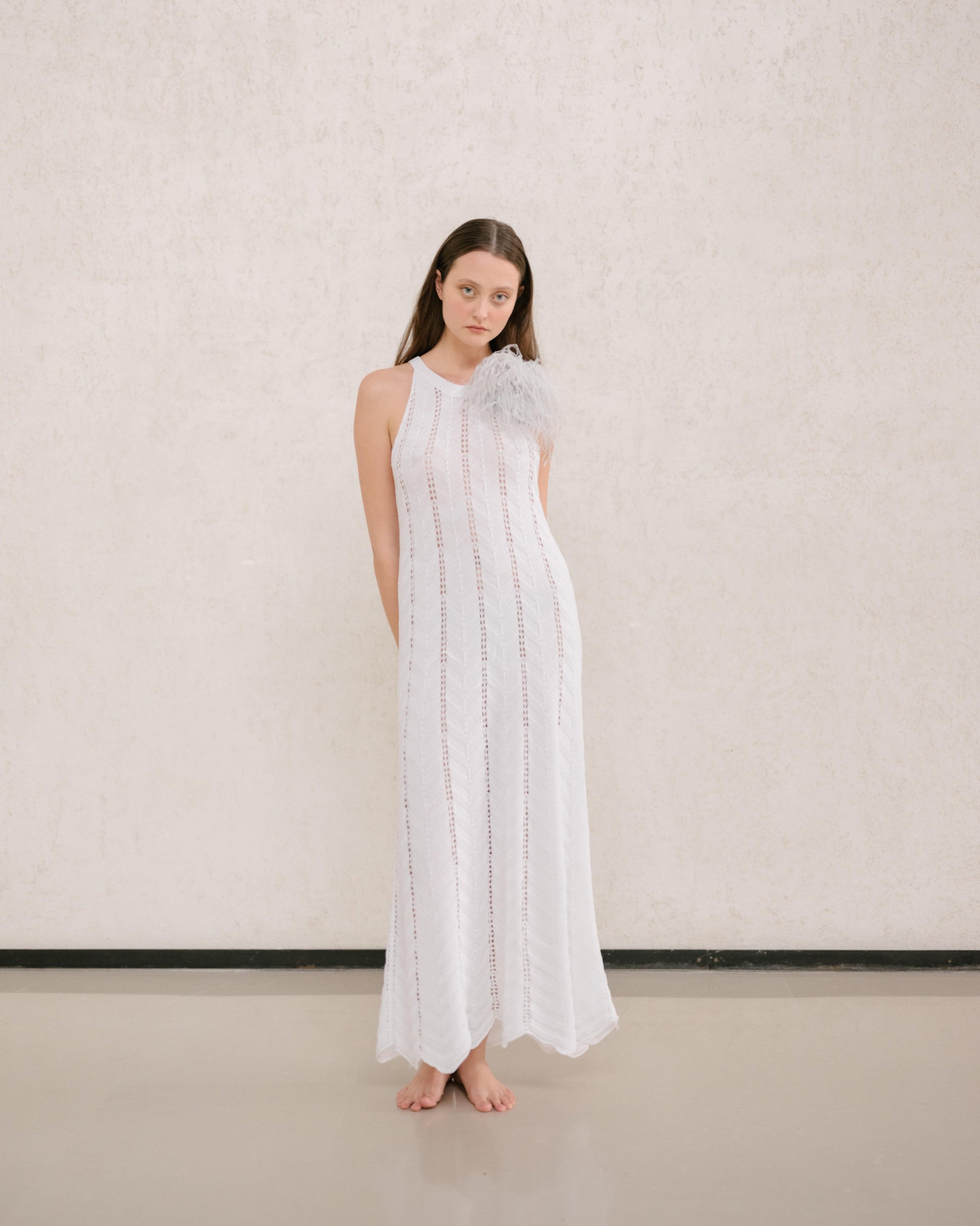 Fine Cotton Dress with Zig Zag Crochet-6