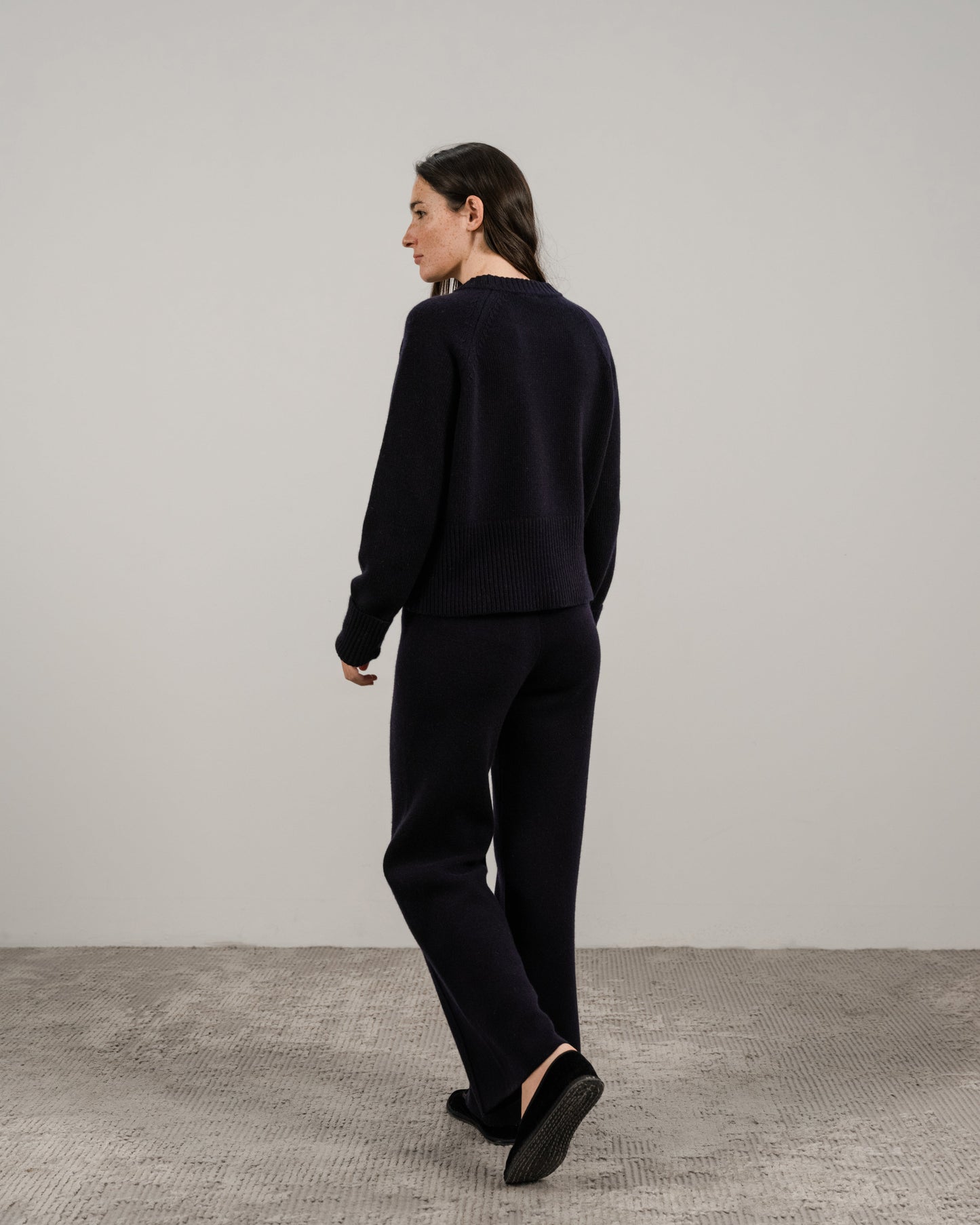Cashmere Mix Solid Trousers