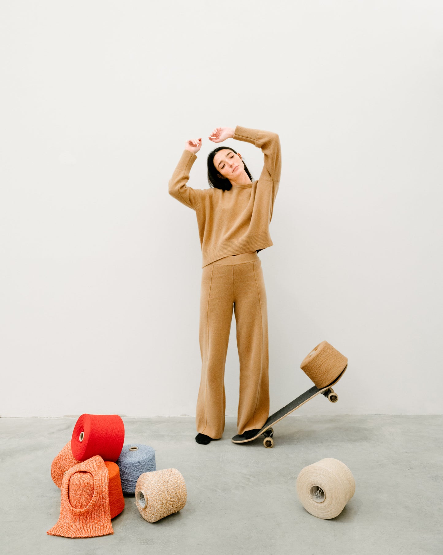Cashmere Mix Solid Trousers