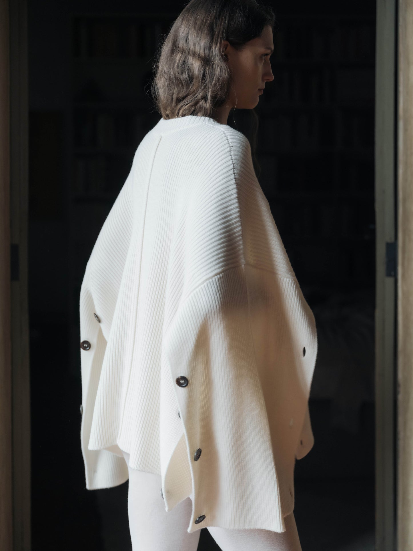 Extra Fine Merino Convertible Cape Sweater