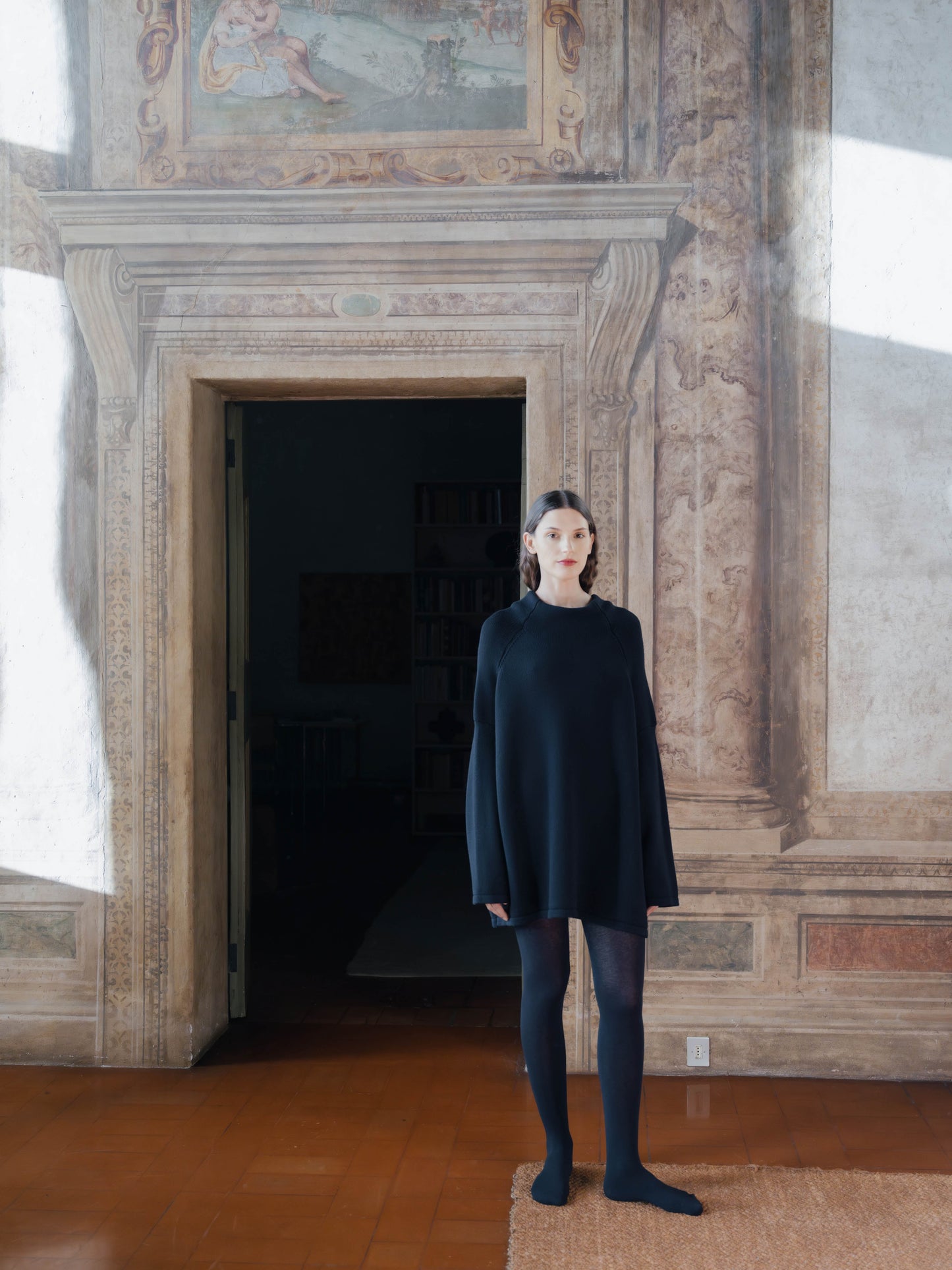 Extra Fine Merino Wool Maxi Volcano Sweater