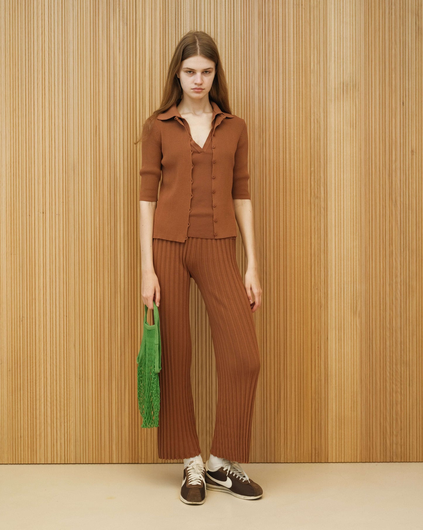 Fine Cotton Plissé Pants 3D-Knit in OEKO TEX cotton